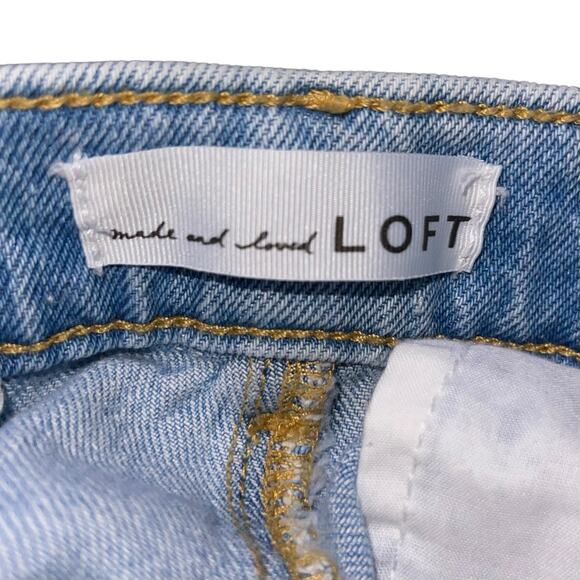 Loft The Palmer Wide Leg Jeans High Rise Ankle Cropped Denim - Picture 7 of 12